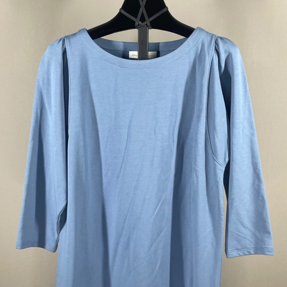 NEW J Jill Dress Womens XS petite blue terry cloth casual classic - Picture 2 of 10